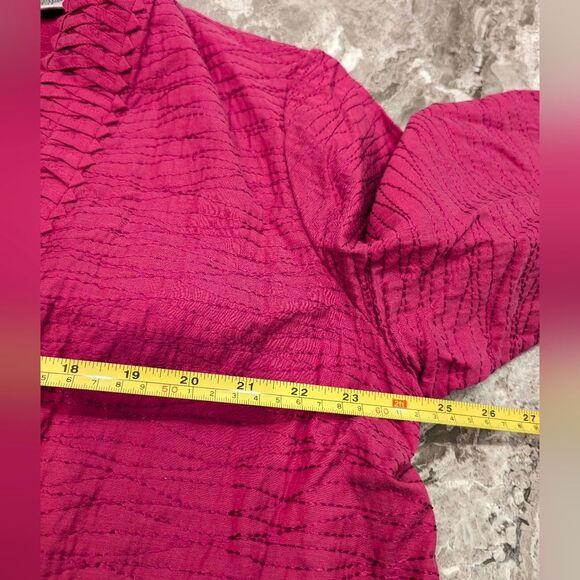 Chicos women's embroidered purple Cottagecore open front blazer cardigan sz 3 XL - Picture 9 of 9